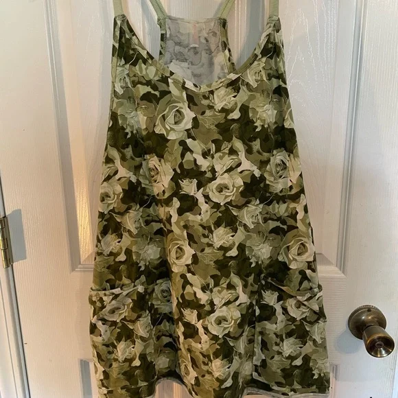 FP Movement by Free People Green and White Floral Hotshot mini dress - Picture 1 of 7